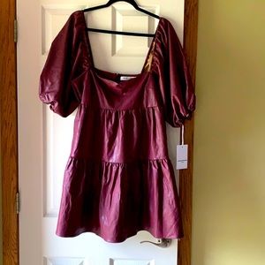 Amanda Uprichard Wine, Size L Maisie Dress
